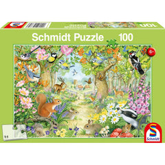 Puzzle Schmidt: Animale in padure, 100 piese, Schmidt