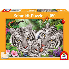 Puzzle Schmidt: Familie de tigrii, 150 piese, Schmidt