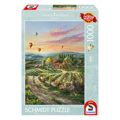 Puzzle Schmidt: Thomas Kinkade - Podgoria din valea linista, 1000 piese, Schmidt