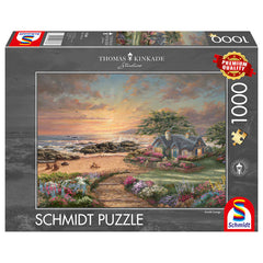Puzzle Schmidt: Thomas Kinkade - Casuta pe malul marii, 1000 piese, Schmidt