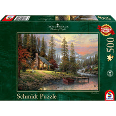 Puzzle Schmidt: Thomas Kinkade - Recreere la cabana, 500 piese, Schmidt