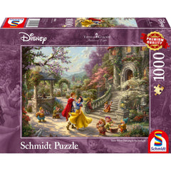 Puzzle Schmidt: Thomas Kinkade - Disney - Alba ca Zapada - Dansand cu printul, 1000 piese, Schmidt