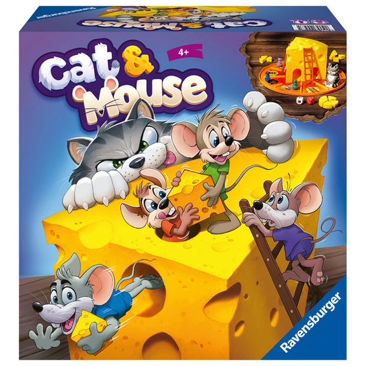 Cat & Mouse Ravensburger, joc de societate pentru copii de la 4 ani, multilingv incl.RO, Ravensburger