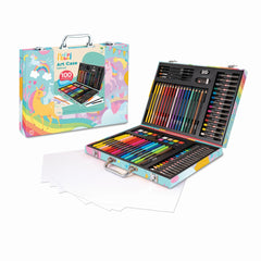 Happi hobbi art case set de desen deluxe cu 100 de accesorii unicorn