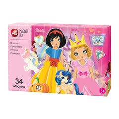 Cutie magnetica imbraca printesele cu 34 de piese, AS
