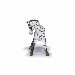Papo figurina manz appaloosa negru, Papo