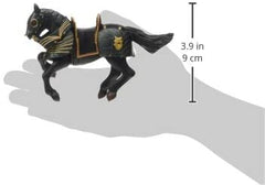 Papo figurina cal negru in armura, Papo