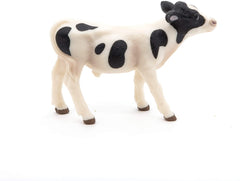 Papo figurina vitel alb cu negru, Papo