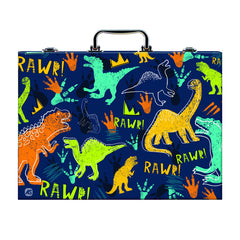 Set de desen deluxe cu 100 accesorii dinozaur, AS