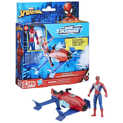Spiderman set vehicul hydro jet si figurina spider man 10cm, Hasbro