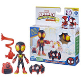 Spidey prietenii extraordinari set figurina miles morales spider man 10cm si accesorii, Hasbro