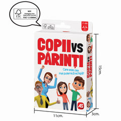 Joc de carti copii vs parinti