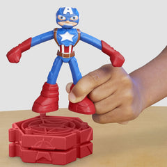 Play-doh marvel figurina flexibila cu accesorii captain america 10cm, Hasbro