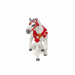 Papo figurina cal arab alb de parada, Papo