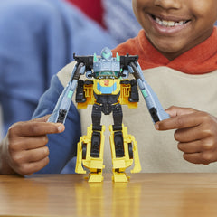 Transformers earthspark set 2 figurine bumblebee si mo malto, Hasbro