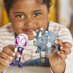 Spidey si prietenii marvel dino webs ghost-spider si rhino dino, Hasbro