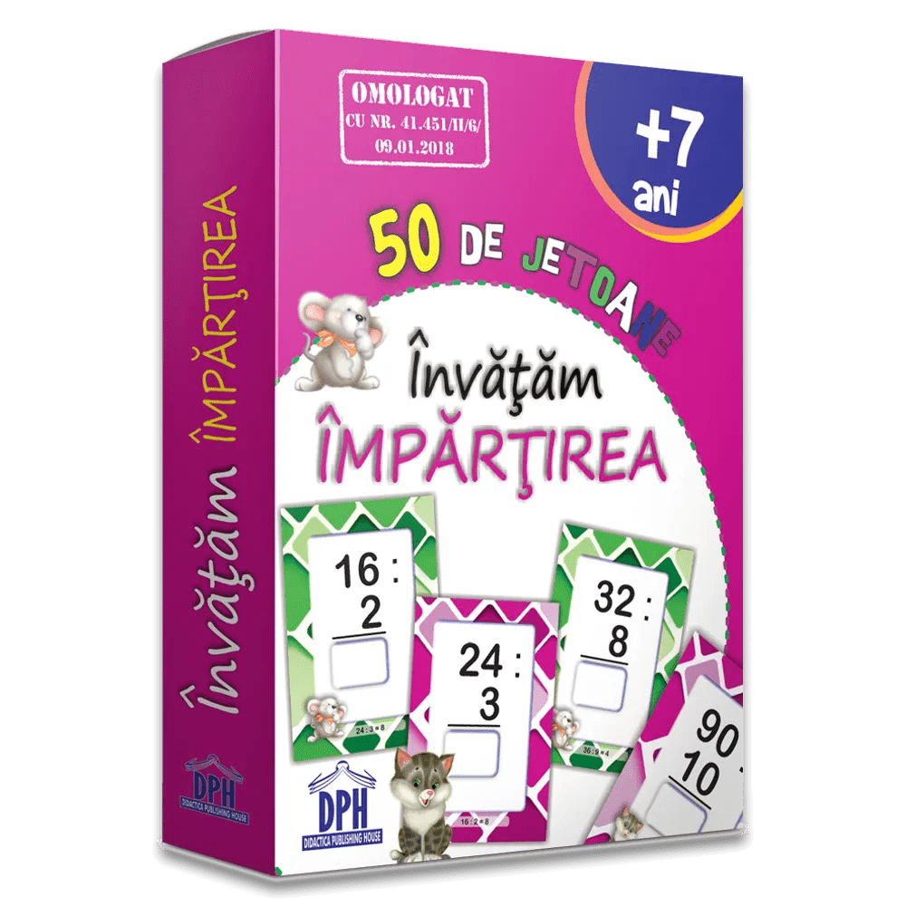 56 de jetoane - Invatam tabla impartirii, de Didactica Publishing House - Publisol.ro