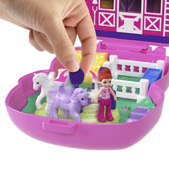 Polly pocket set gentuta animalut ponei la rodeo cu accesorii