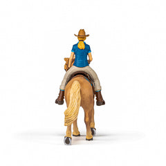 Papo figurina set cowgirl (vacarita) pe cal usa, Papo
