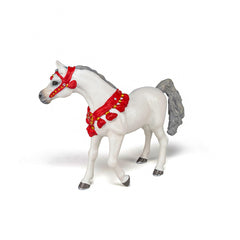 Papo figurina cal arab alb de parada, Papo