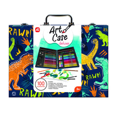 Set de desen deluxe cu 100 accesorii dinozaur, AS