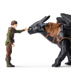 Cum sa iti dresezi Dragonul set Dragon toothless si figurina viking hiccup