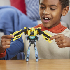 Transformers earthspark set 2 figurine bumblebee si mo malto, Hasbro
