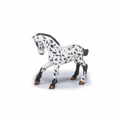 Papo figurina manz appaloosa negru, Papo