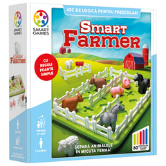Smart Farmer, joc de logica cu 60 de provocari, 4+ ani, editie lb. Romana, Smart Games