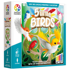 5 Little Birds, joc de logica cu 60 de provocari, 5+ ani, editie lb. Romana, Smart Games
