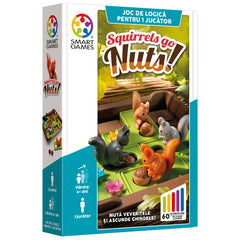 Squirrels Go Nuts!, joc de logica cu 80 de provocari, 6+ ani, editie lb. Romana, Smart Games