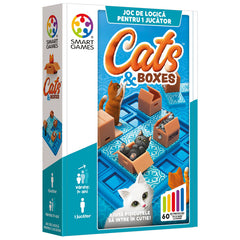 Cats and Boxes, , joc de logica cu 60 de provocari, 7+ ani, editie lb. Romana, Smart Games