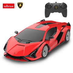 Masina cu telecomanda Lamborghini sian rosu cu scara 1 la 24
