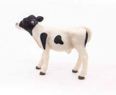 Papo figurina vitel alb cu negru, Papo