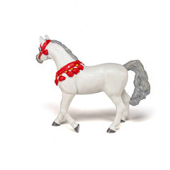Papo figurina cal arab alb de parada, Papo