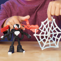 Play doh spiderman set 2 figurine batalie cu lansator si sulita, Hasbro
