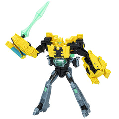 Transformers earthspark set 2 figurine bumblebee si mo malto, Hasbro