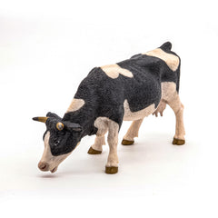 Papo figurina vaca alb cu negru, Papo