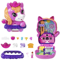 Polly pocket set gentuta animalut ponei la rodeo cu accesorii