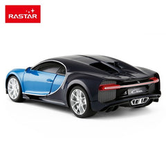 Masina cu telecomanda Bugatti chiron albastru cu scara 1 la 24