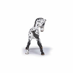 Papo figurina manz appaloosa negru, Papo
