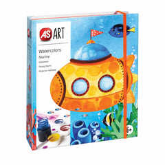 Set desen as art acuarela peisaj marin, AS