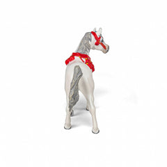Papo figurina cal arab alb de parada, Papo