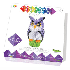 Origami 3D, Creagami - Bufnita, 657 piese, Creativa Mente