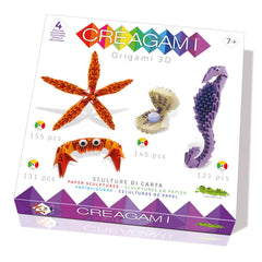 Origami 3D, Creagami - Set animale marine, 552 piese, Creativa Mente