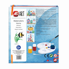 Set desen as art acuarela peisaj marin, AS