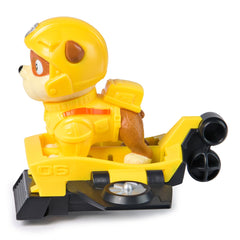 Patrula catelusilor action pups set vehicul de salvare hoverboard si figurina Rubble 5  cm