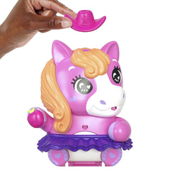 Polly pocket set gentuta animalut ponei la rodeo cu accesorii