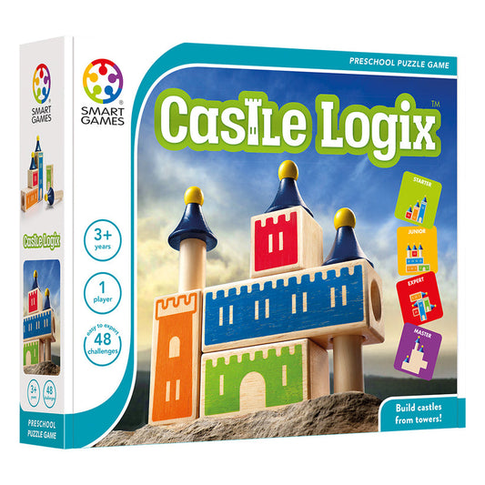 Castle Logix, joc de logica cu 48 de provocari, 3+ ani, editie internationala, Smart Games