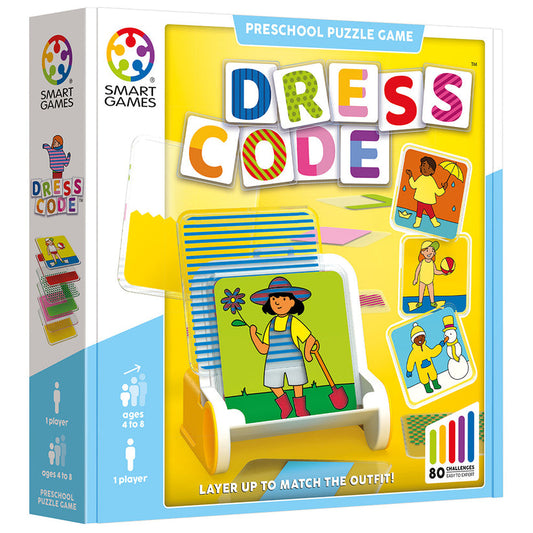 Dress Code, joc de logica cu 80 de provocari, 4+ ani, editie internationala, Smart Games